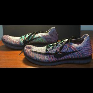 Nike Free RN Flyknit 'White Black Crimson'